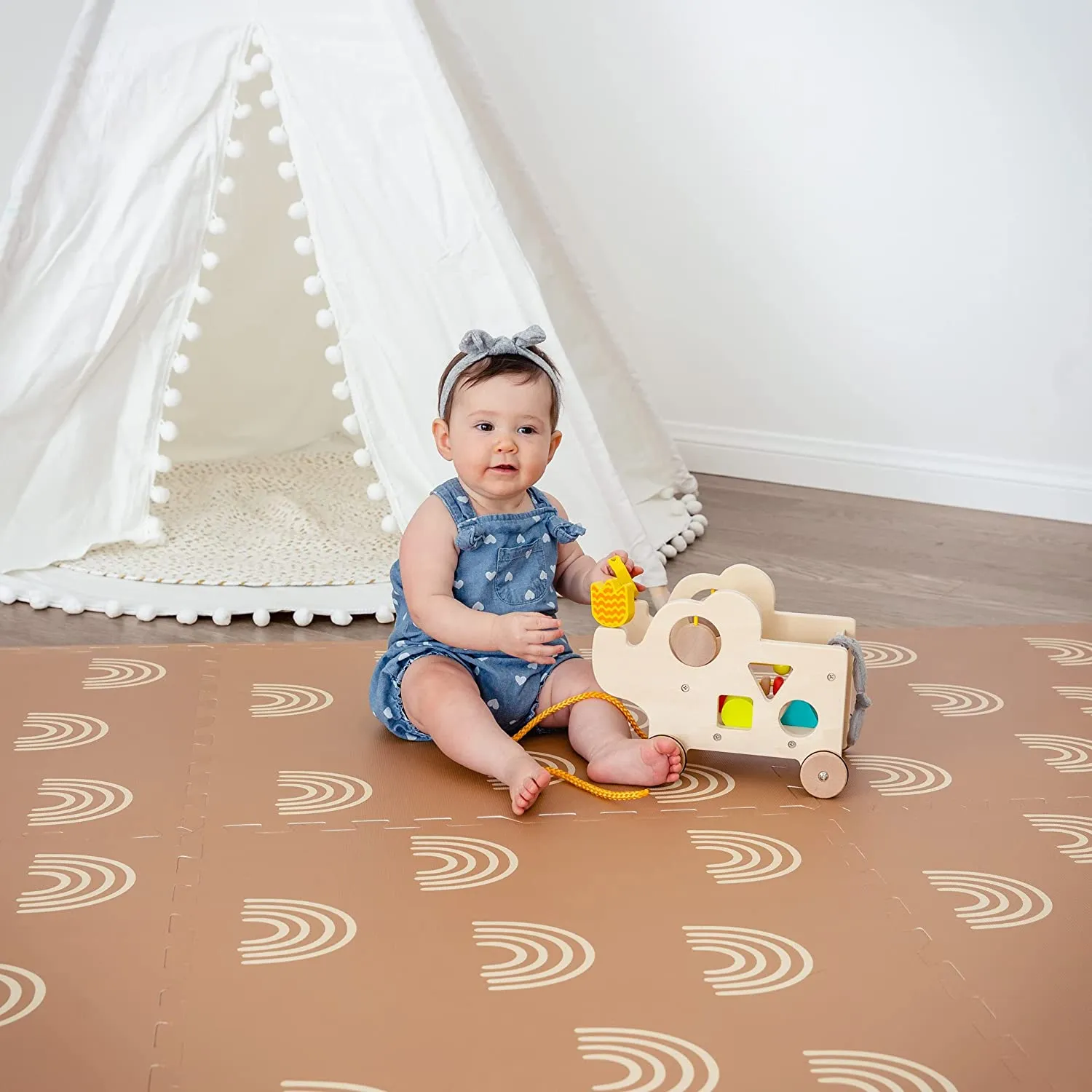 Boho Rainbow Puzzle Play Mat Tiles