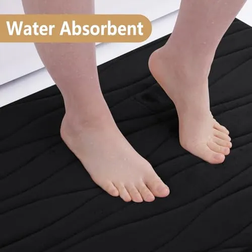 Buganda Memory Foam Bathroom Rug Mat 59x20, Extra Soft and Absorbent Bath Mats, Non-Slip and Machine Washable Bath Rugs for Bathroom Floor,Tub and Shower, Royal Blue