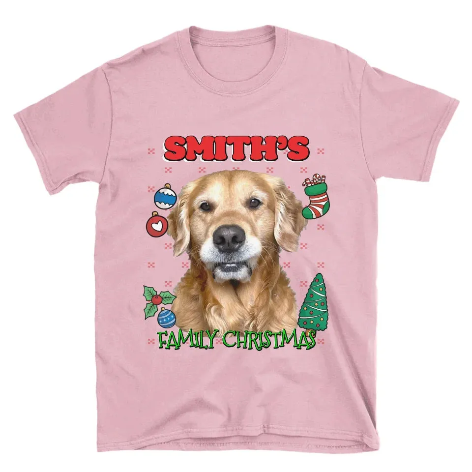 Custom Christmas Pet Photo T-Shirt