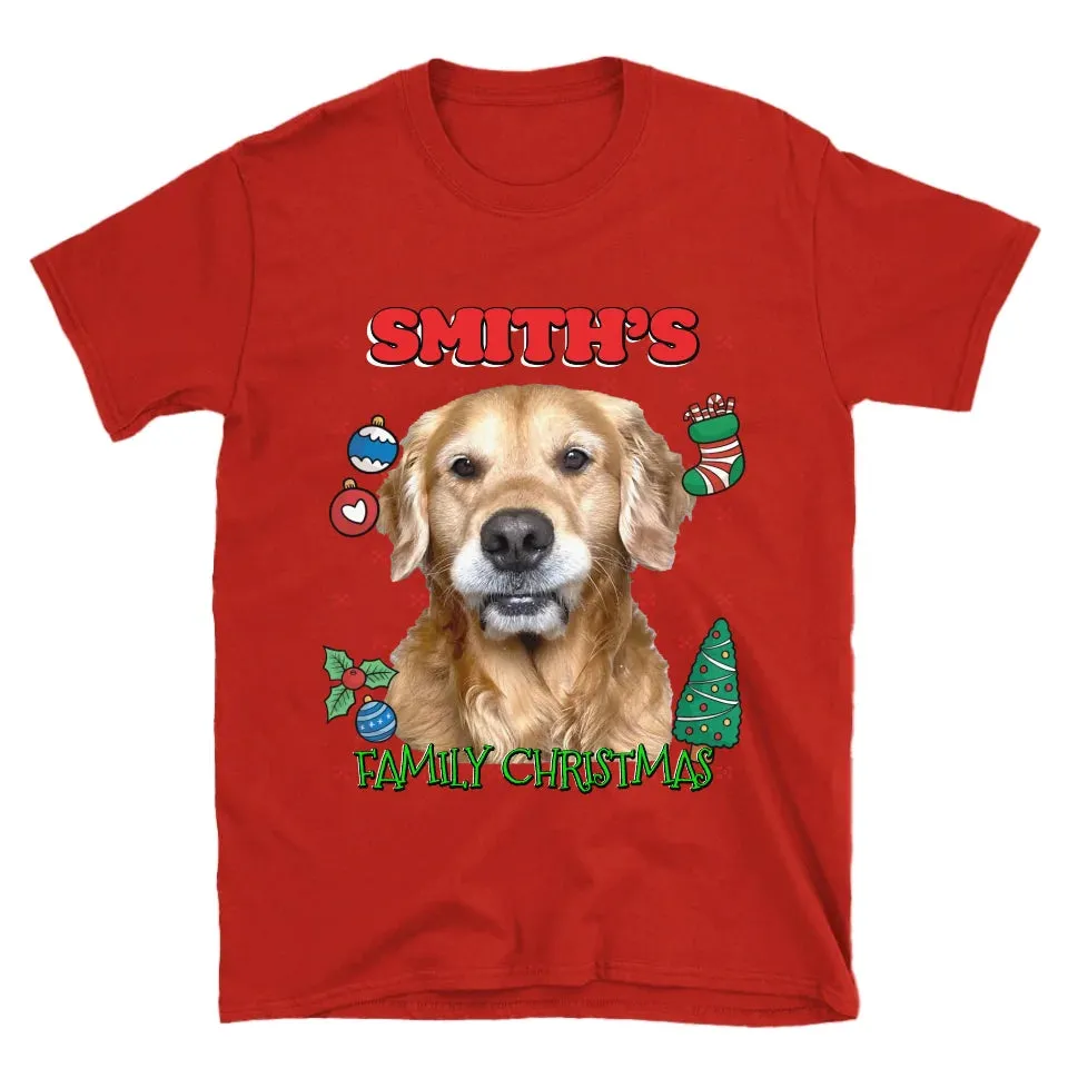 Custom Christmas Pet Photo T-Shirt