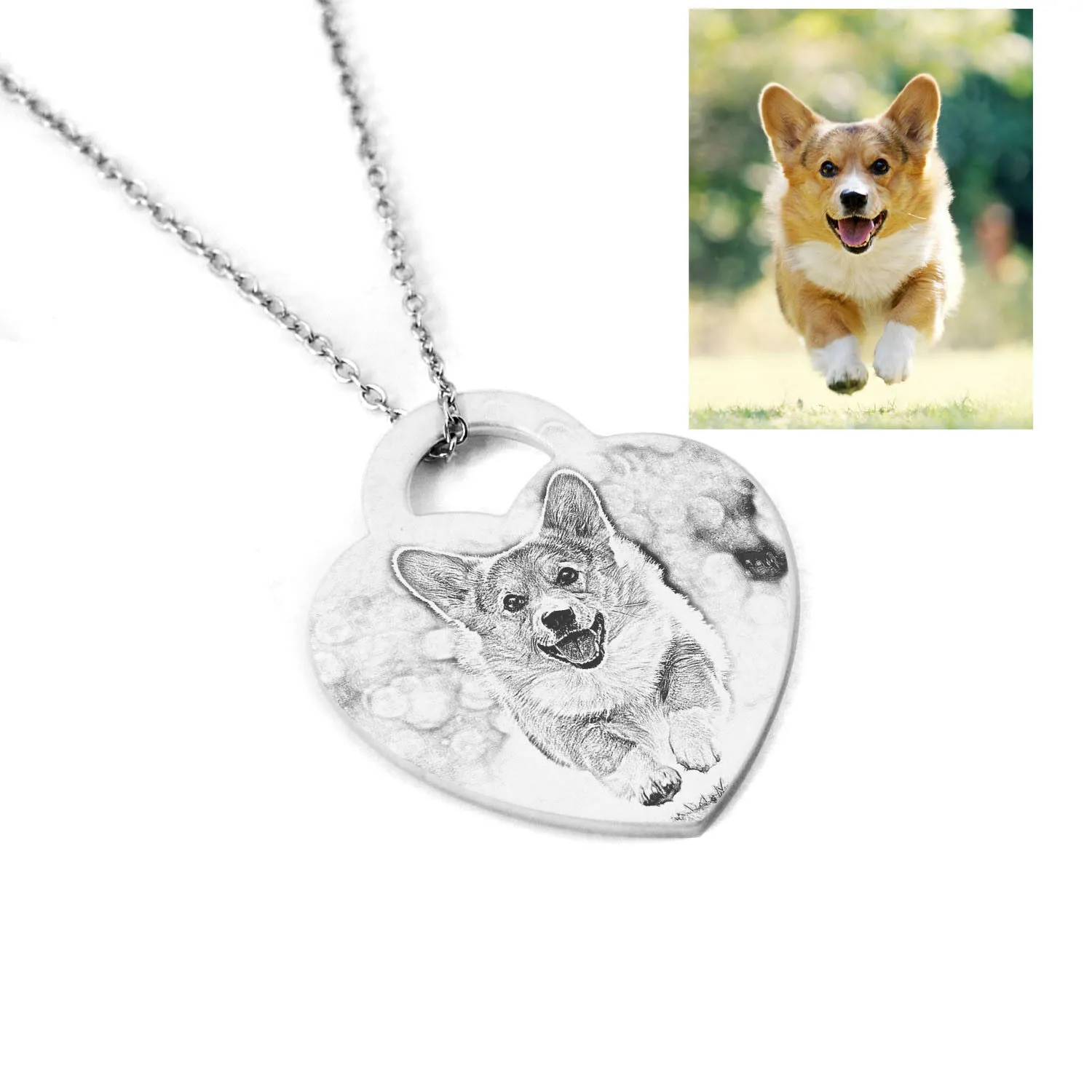 Custom pet photo necklaces by Style's Bug