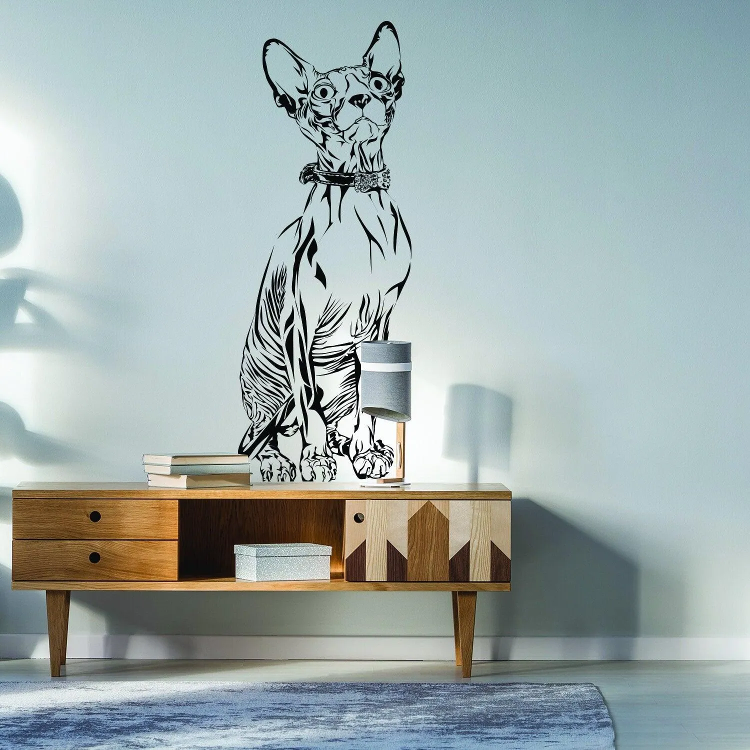 Custom Wall Decal Of Your Pet - Personalized Cat Lover Portrait Vinyl Sticker Gift Idea