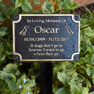Dog Personalised Memorial Plaque