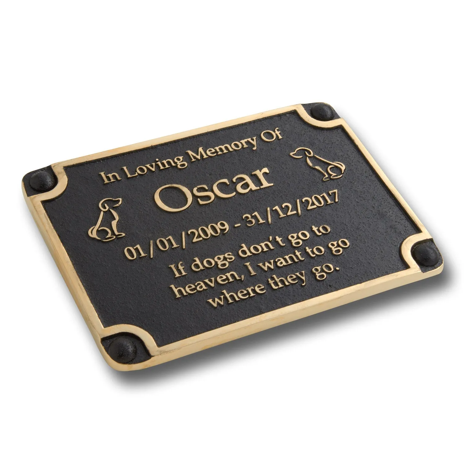 Dog Personalised Memorial Plaque