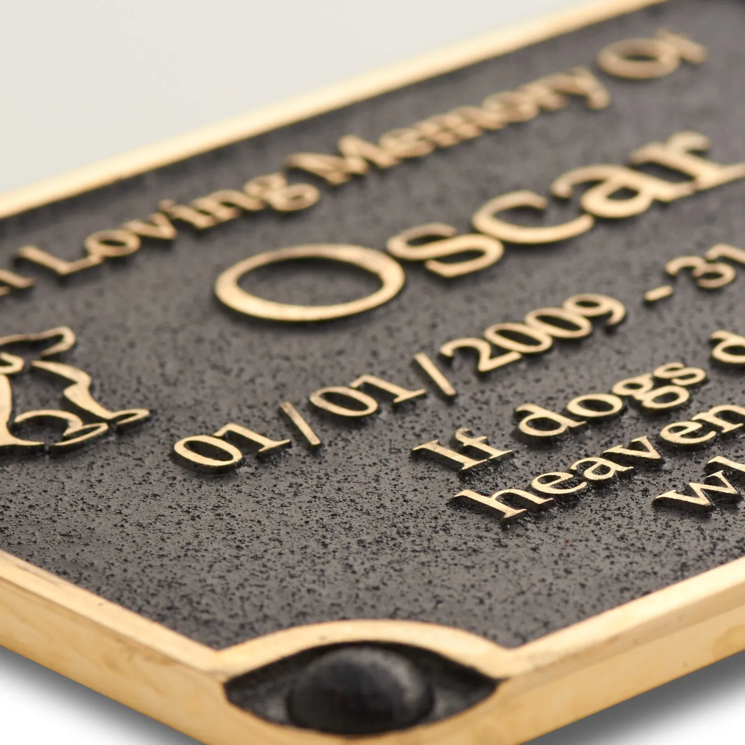 Dog Personalised Memorial Plaque