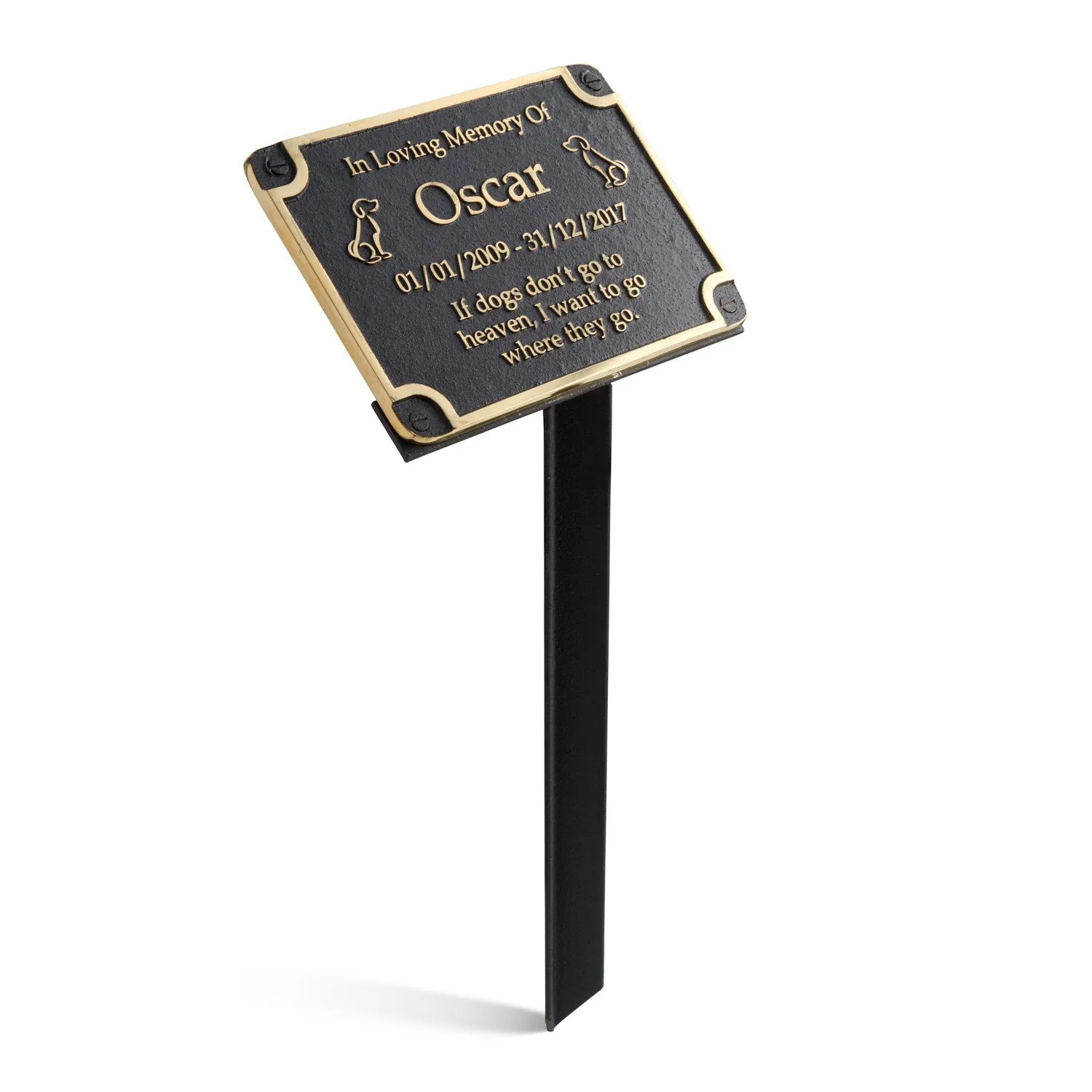 Dog Personalised Memorial Plaque