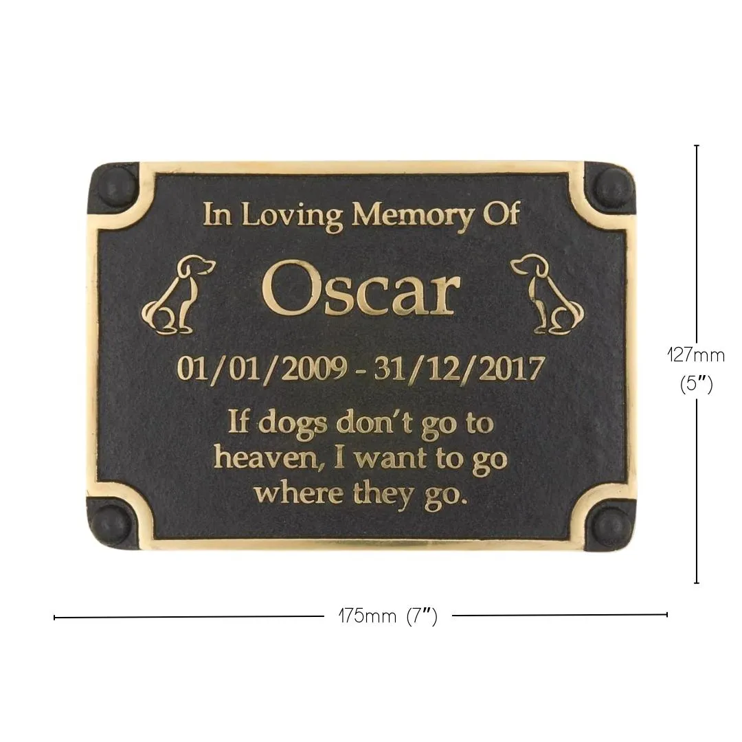 Dog Personalised Memorial Plaque