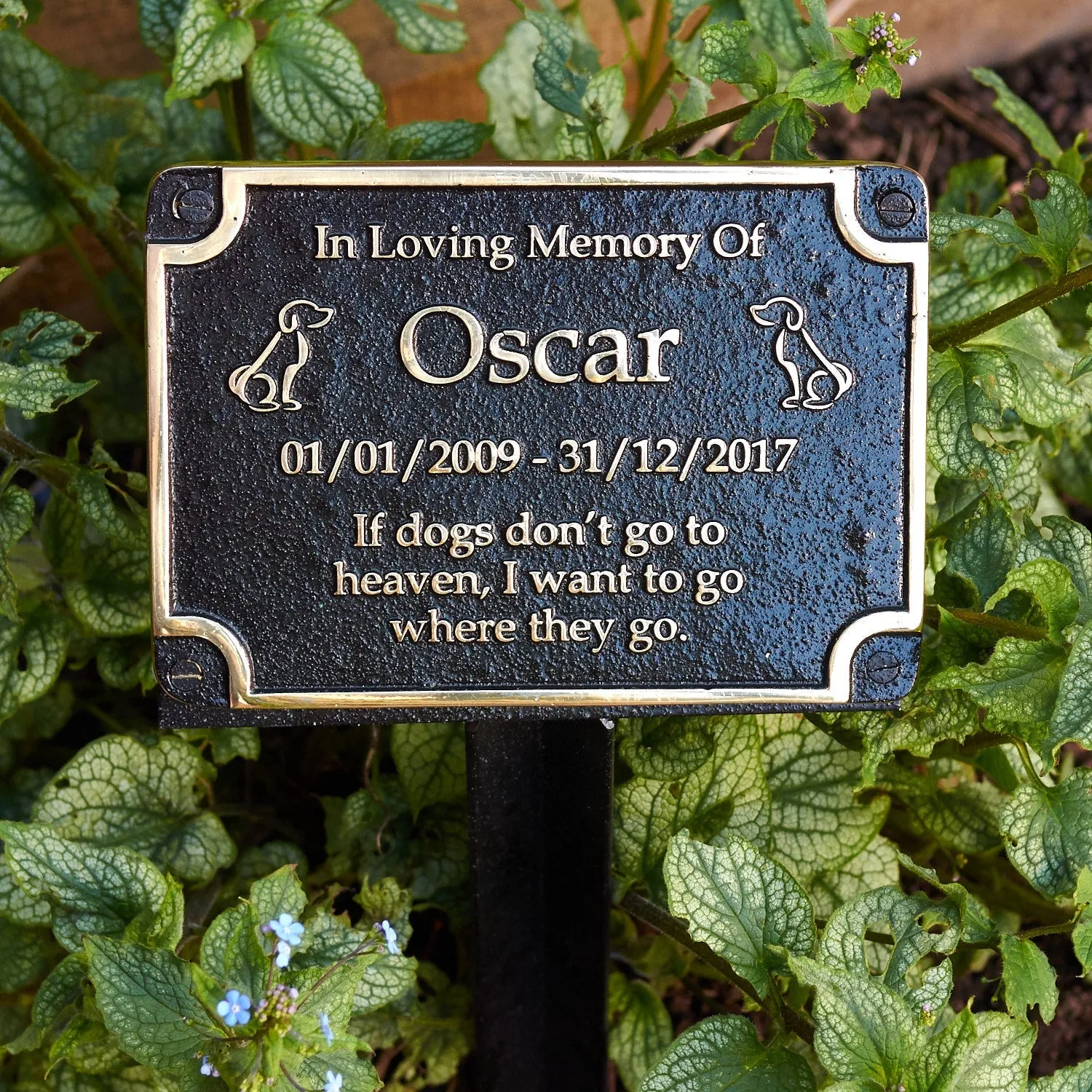 Dog Personalised Memorial Plaque