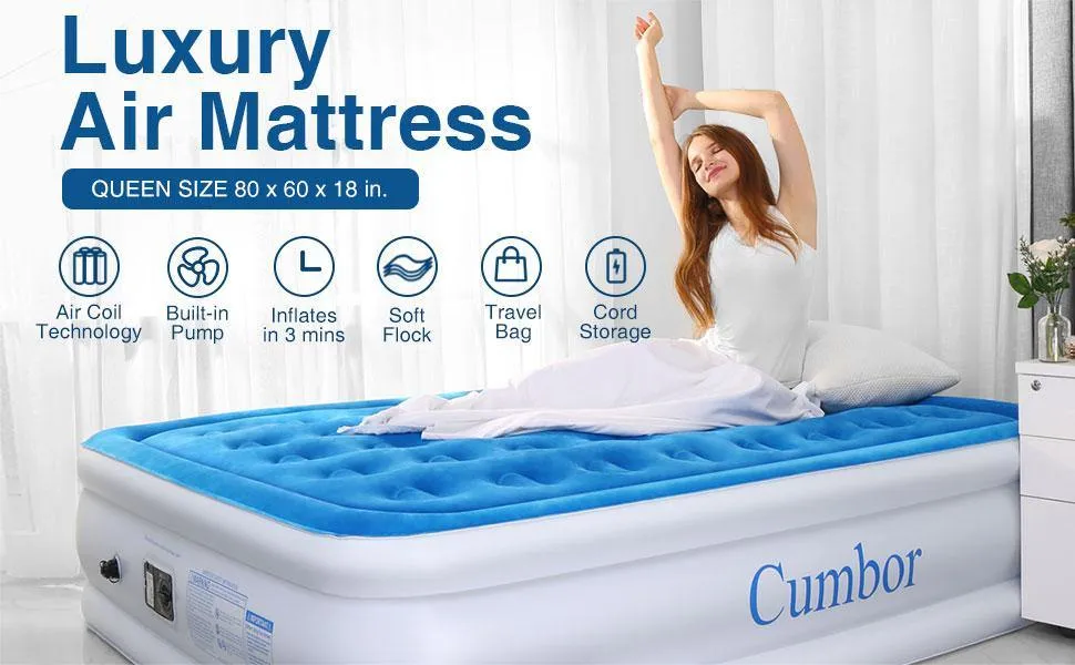 Dream Series Air Mattress with ComfortCoil Technology Pump