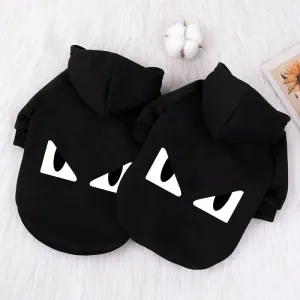 Fashion Designer Printed Dog Hoodies and Sweaters for Autumn Winter - Outdoor Large Dog Pet Coats for Labrador and French Bulldog