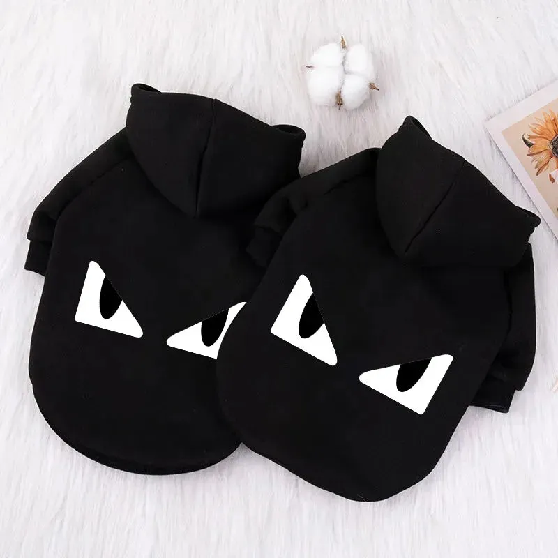 Fashion Designer Printed Dog Hoodies and Sweaters for Autumn Winter - Outdoor Large Dog Pet Coats for Labrador and French Bulldog