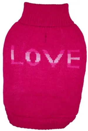 Fashion Pet True Love Dog Sweater Pink - Medium