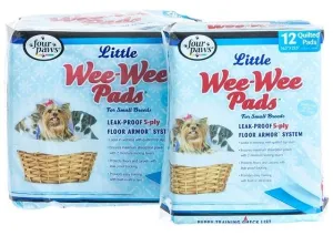 Four Paws Wee-Wee Puppy Housebreaking Pads for Little Dogs (One Package - 28 count)