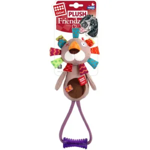 GiGwi Plush Friendz with TPR Johnny Stick Lion Toy for Dogs