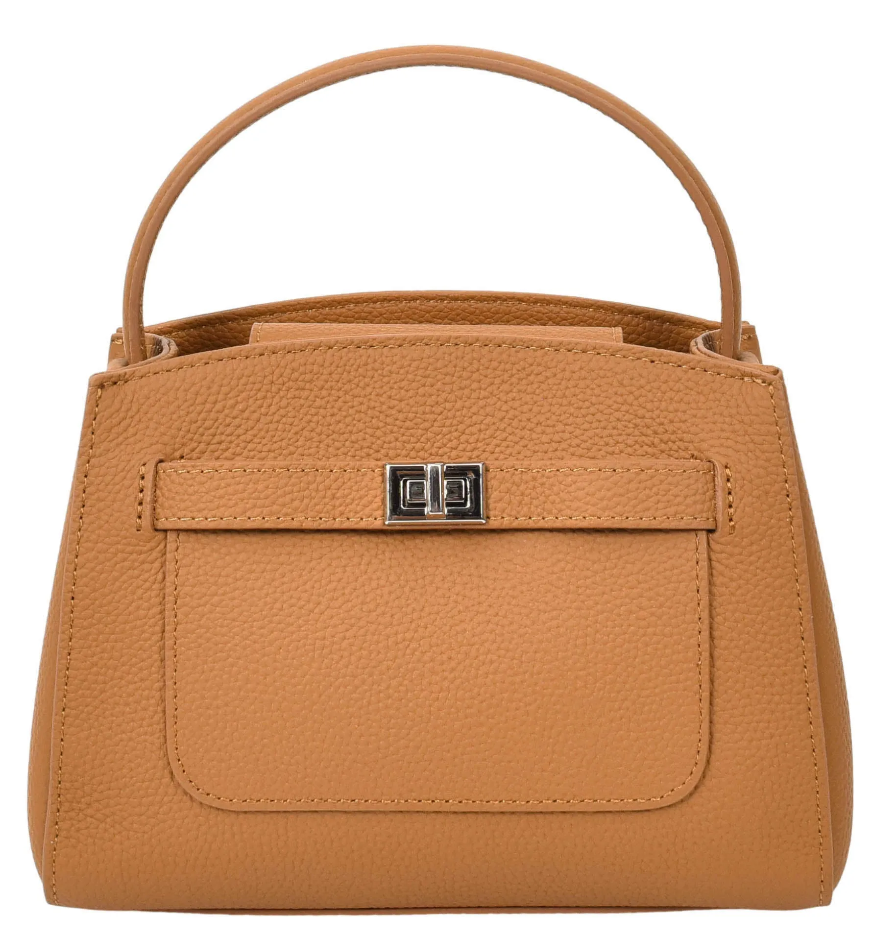 Halifax Women Small Leather Top Handle Shoulder Handbag Tan