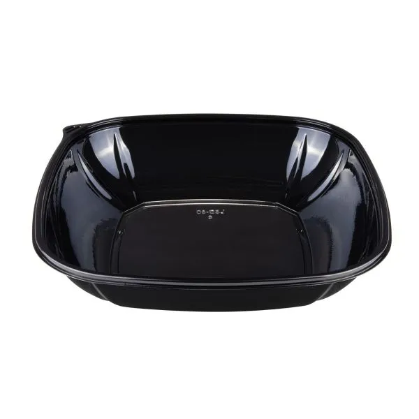 Karat 80oz PET Square Bowl, Black - 50 pcs