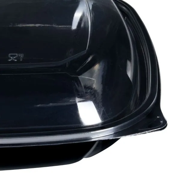 Karat 80oz PET Square Bowl, Black - 50 pcs