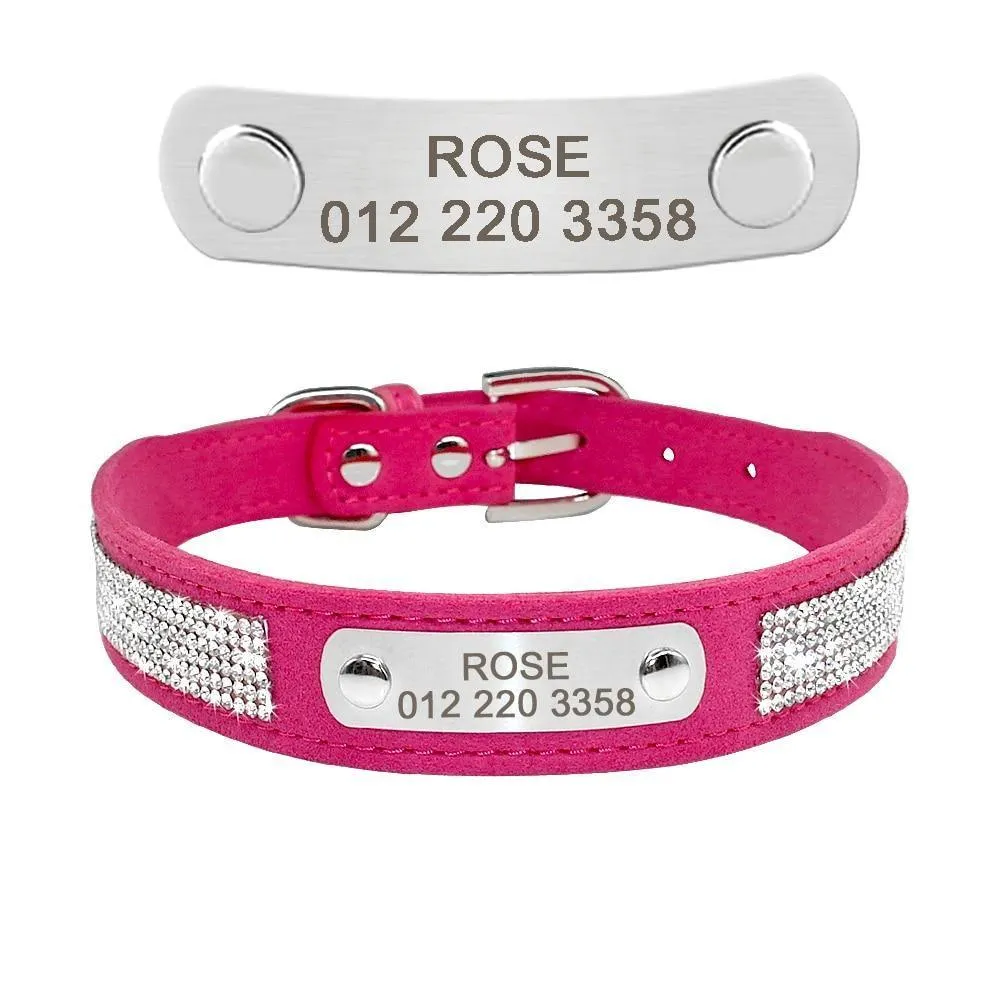 Leather Nameplate Cat Collar