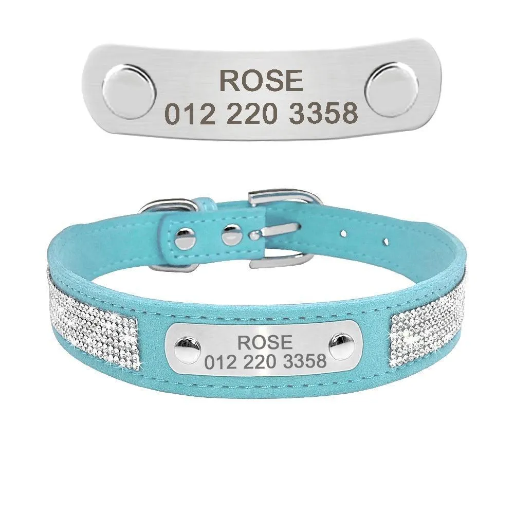 Leather Nameplate Cat Collar