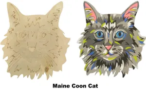 Maine Coon Cat-DIY Pop Art Paint Kit