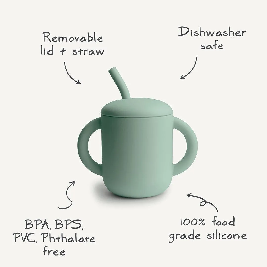 Mushie Training Cup   Straw - Whales
