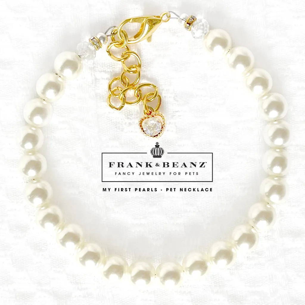 My First Pearl Necklace Dog Necklace Luxury Pet Jewelry