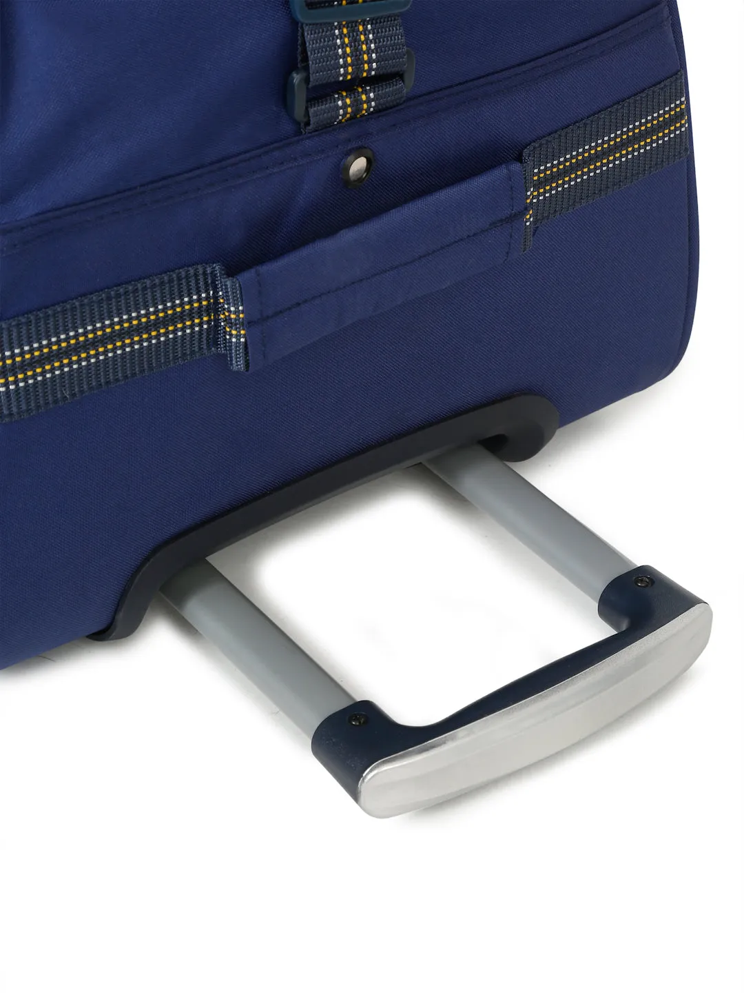 Navy Printed Large Duffel Trolley Bag