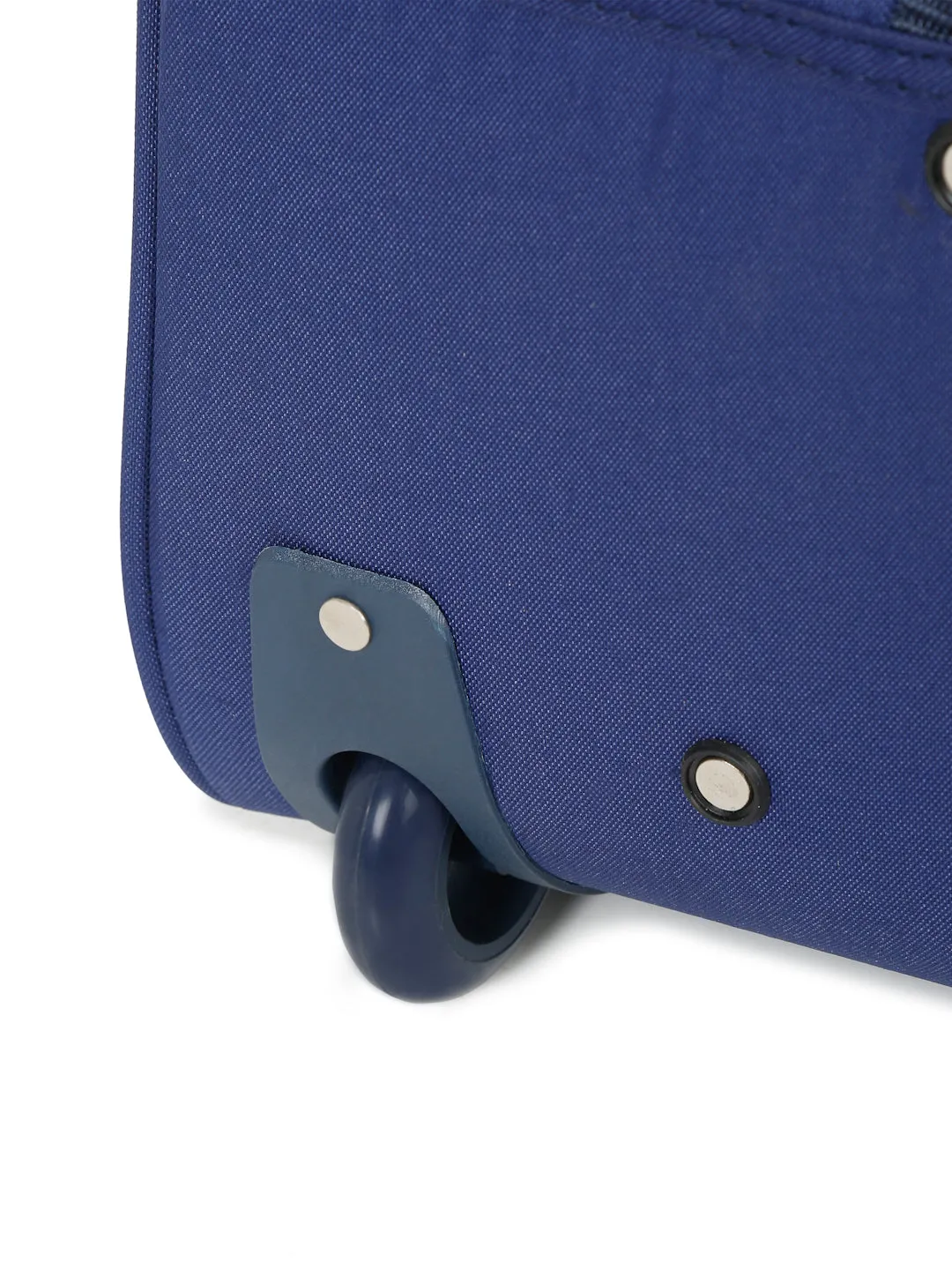 Navy Printed Large Duffel Trolley Bag