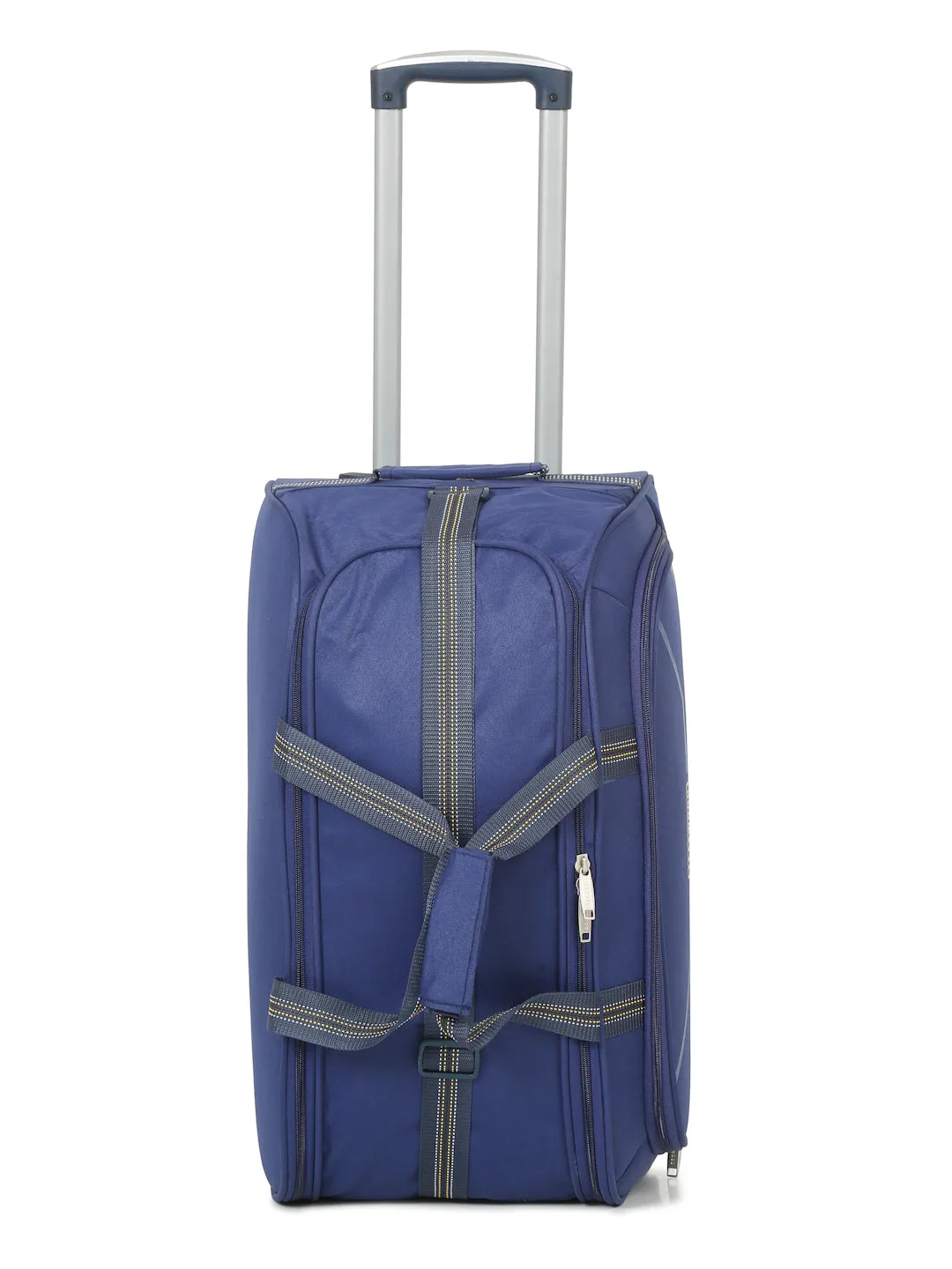Navy Printed Large Duffel Trolley Bag