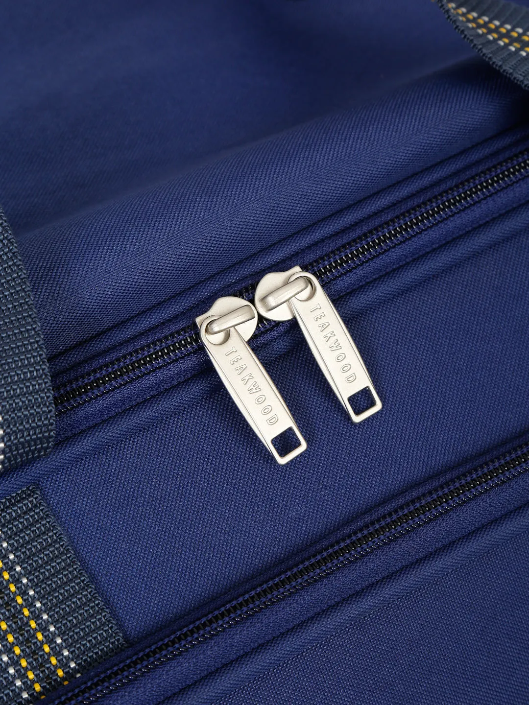 Navy Printed Large Duffel Trolley Bag