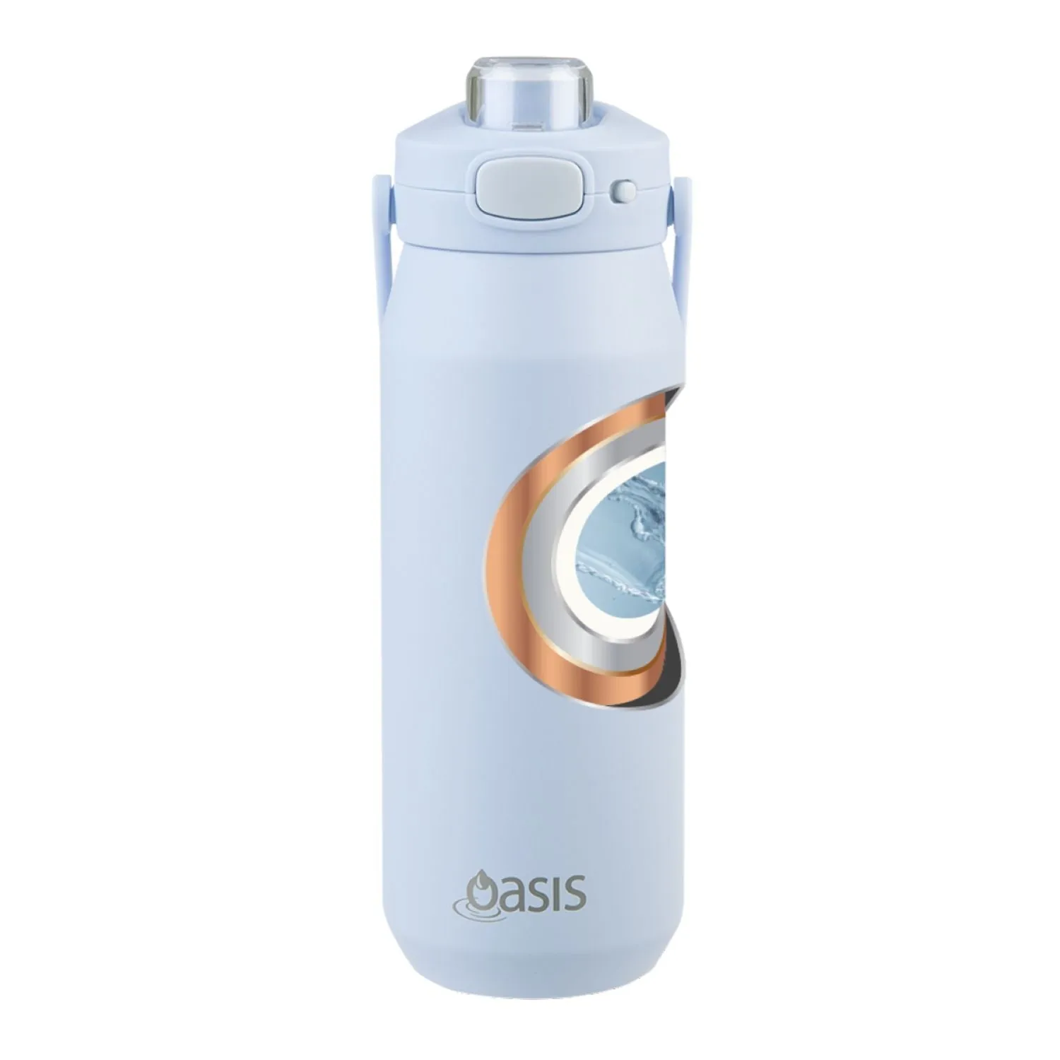 Oasis Ceramic Stainless Steel Triple Wall Capri Quick Release Drink Bottle 750ML