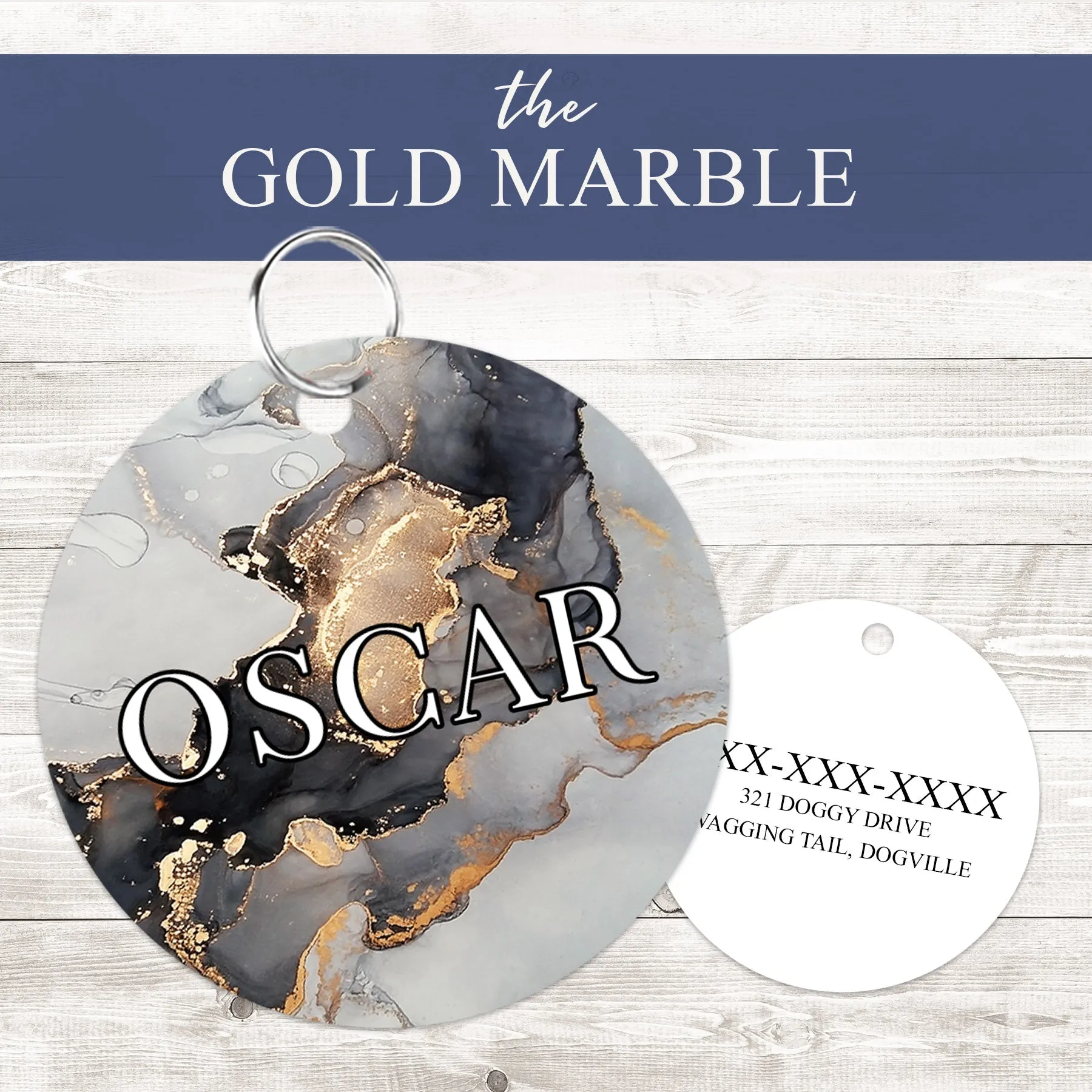 Pet ID Tag | The Gold Marble