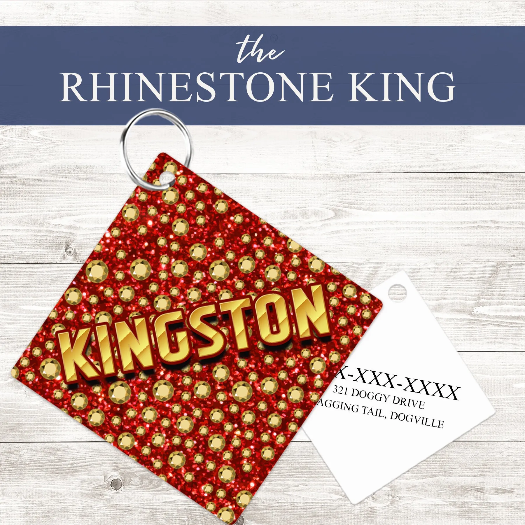 Pet ID Tag | The Rhinestone King