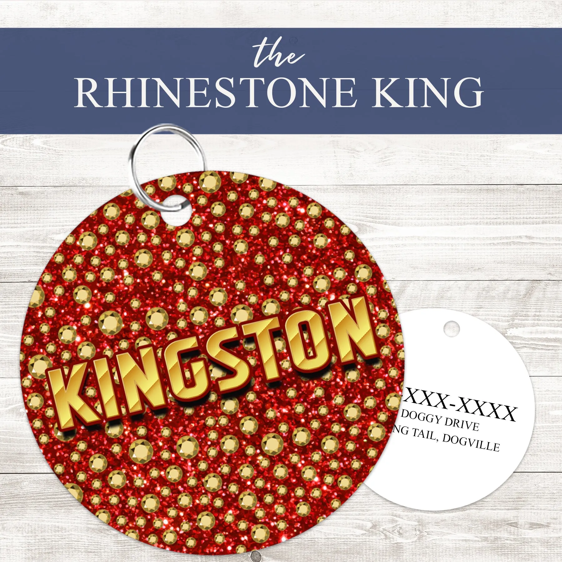 Pet ID Tag | The Rhinestone King