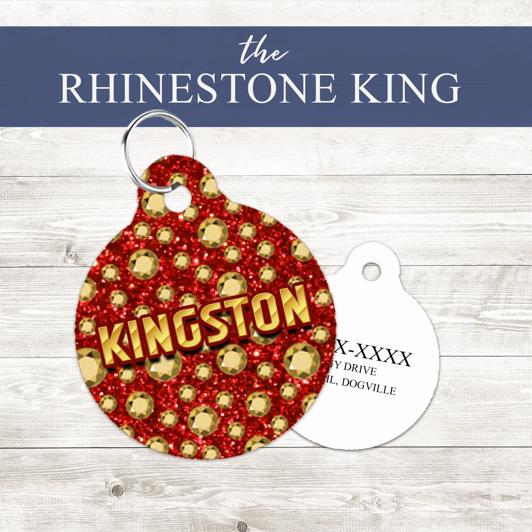 Pet ID Tag | The Rhinestone King