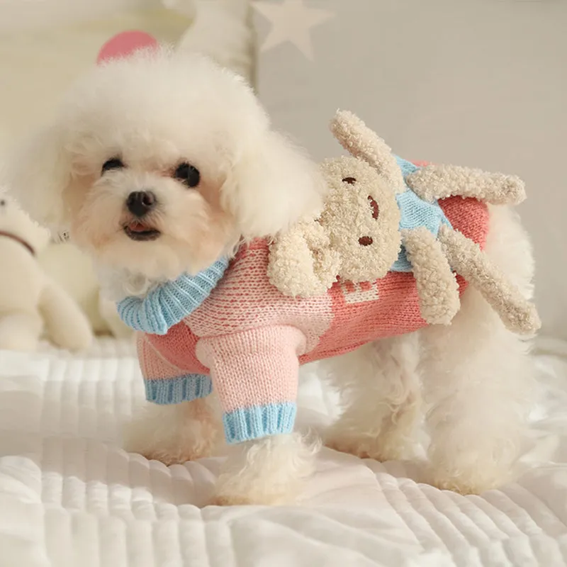 Pet Sweater with Bear Doll