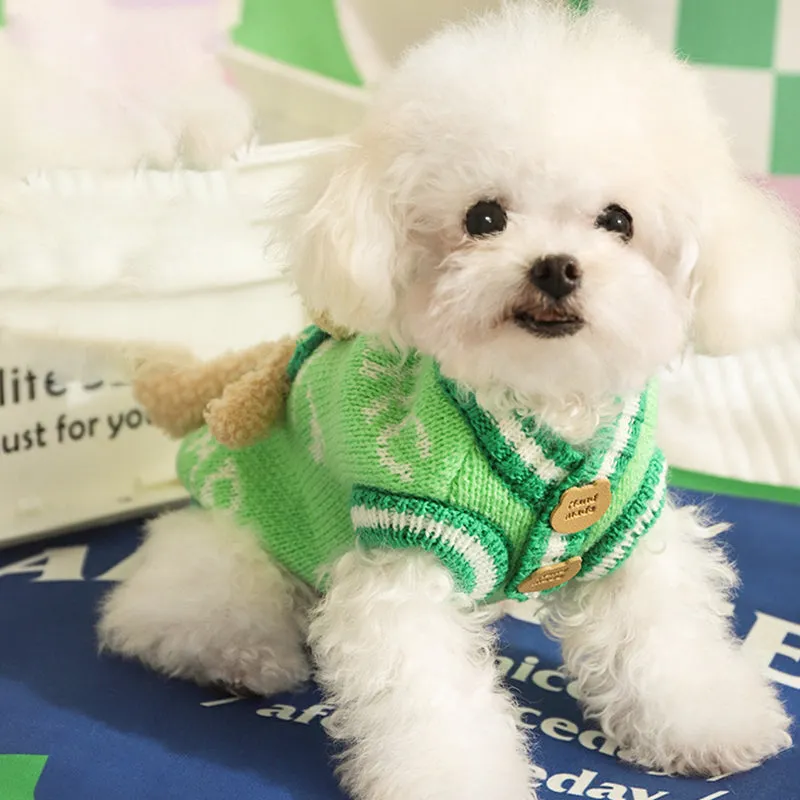 Pet Sweater with Bear Doll