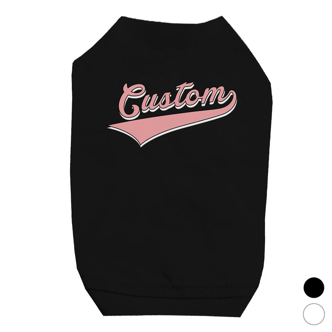 Pink College Swoosh Classic Personalized Pet Shirt for Small Dogs