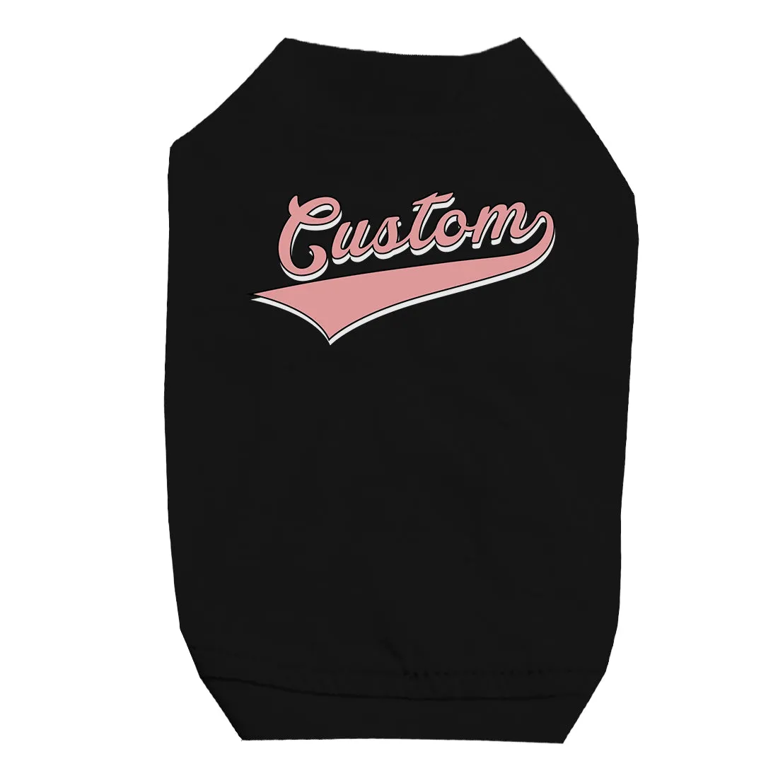 Pink College Swoosh Classic Personalized Pet Shirt for Small Dogs