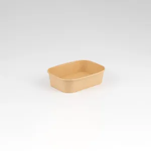 PP Coated Rectangular Kraft Bowls x300