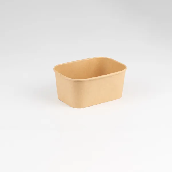 PP Coated Rectangular Kraft Bowls x300