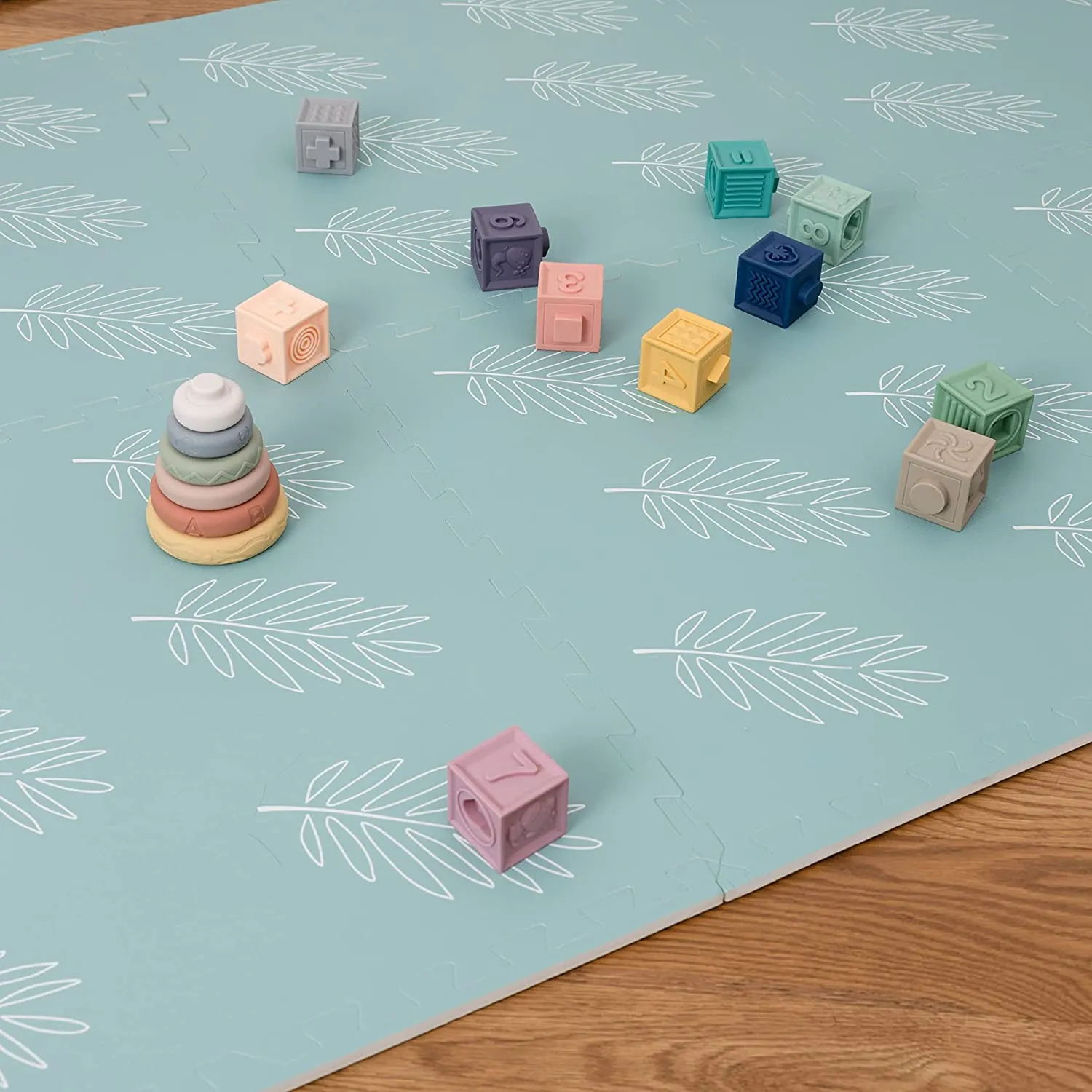 Puzzle Play Mat Tiles - Leaf Theme Design
