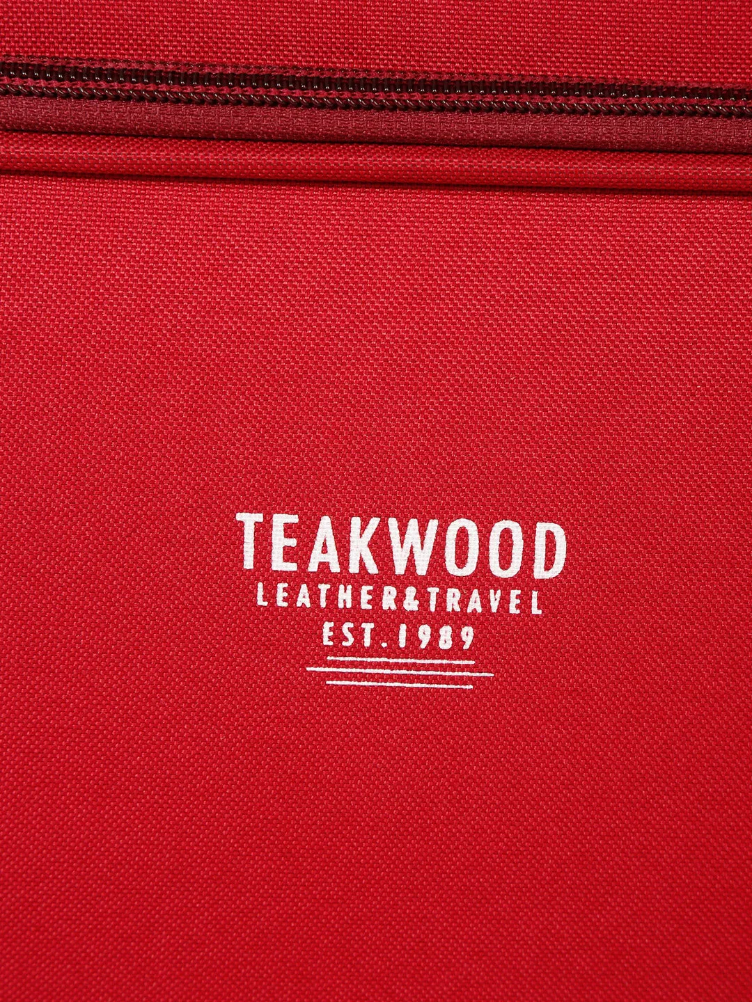 Red Printed Large Duffel Trolley Bag