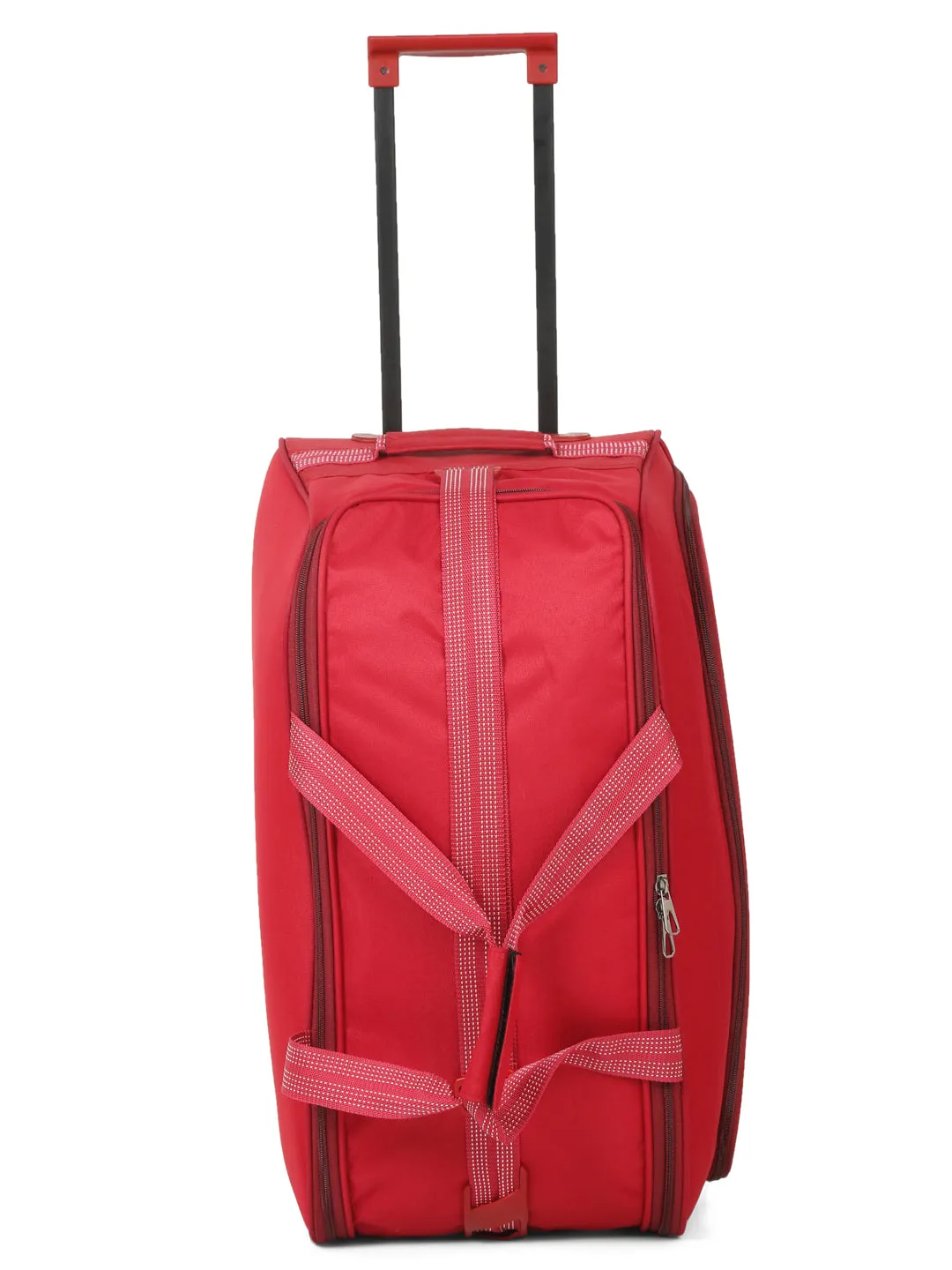 Red Printed Large Duffel Trolley Bag