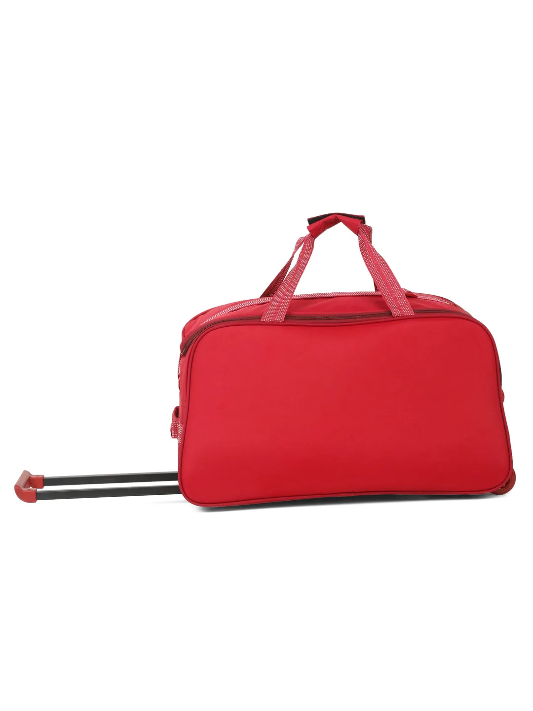 Red Printed Large Duffel Trolley Bag