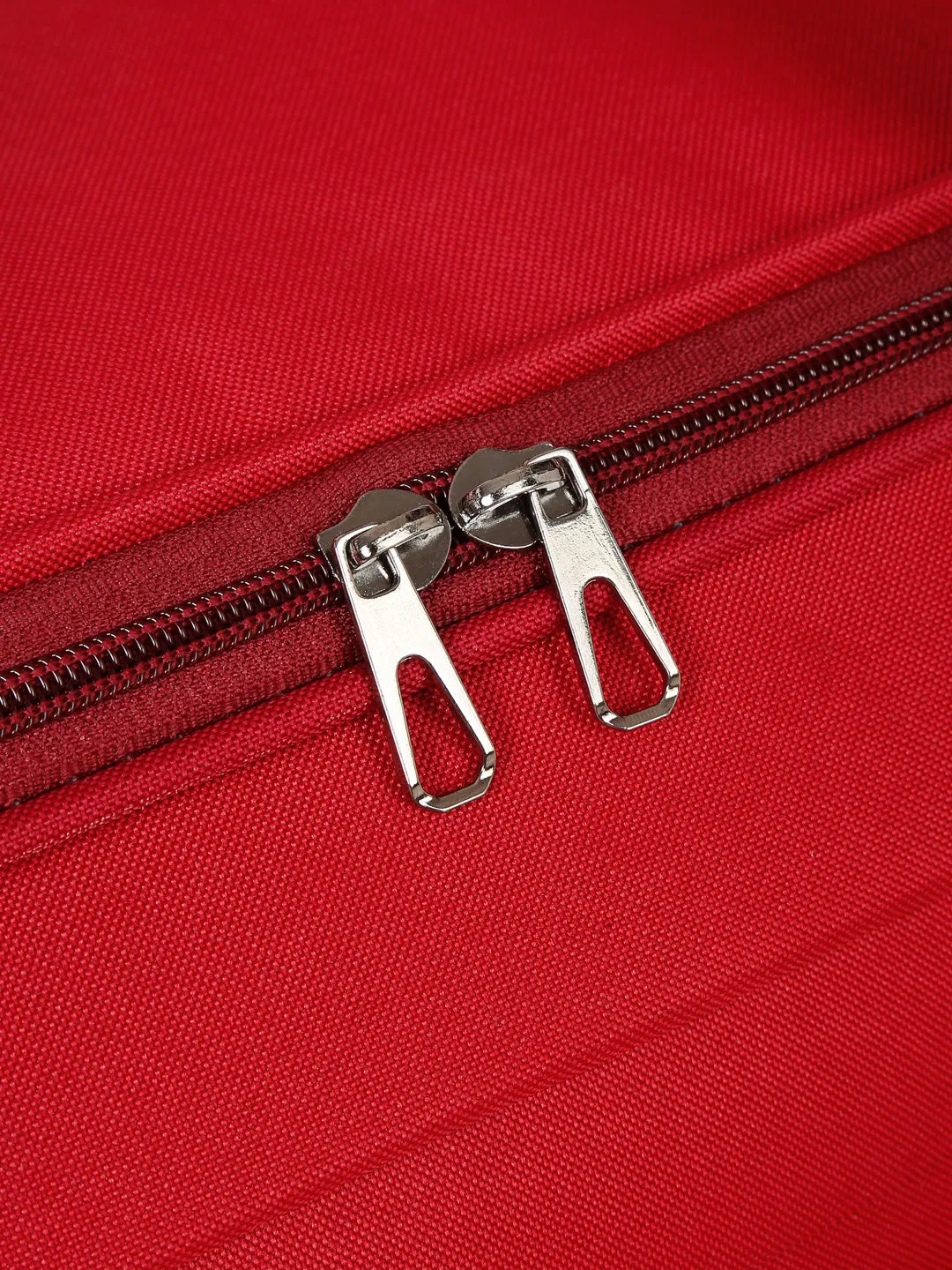 Red Printed Large Duffel Trolley Bag