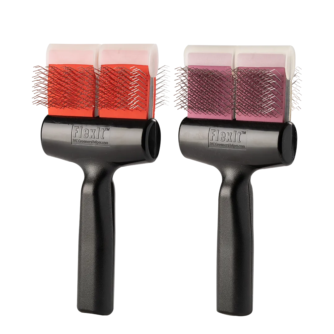 Red/Purple Finishing Combo Double Brush by FlexIt