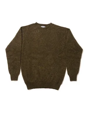 SHAGGY DOG SWEATER DARK OLIVE - TRIM FIT