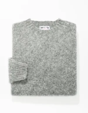 SHAGGY DOG SWEATER MID GREY - TRIM FIT