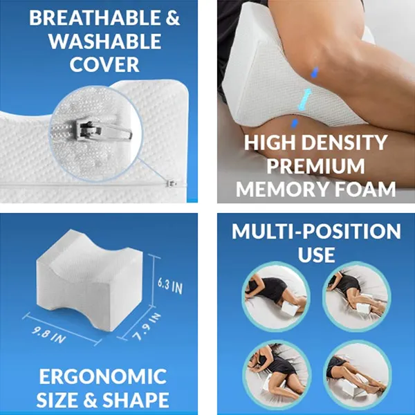 SLEEPMOONLYY™ Orthopedic Memory Foam Hip Alignment Knee Pillow
